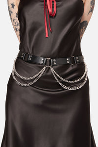 Black Friday - O-Ring & Chain Belt - black-silver