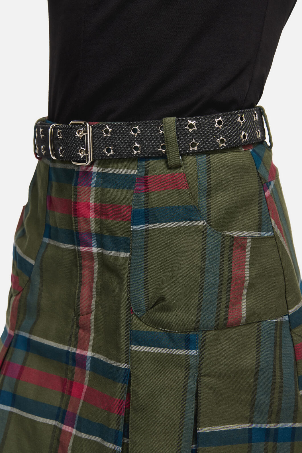 Black Friday - Star Eyelet Black Denim Belt - black