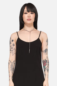 Black Friday - Chain Drop Necklace - silver