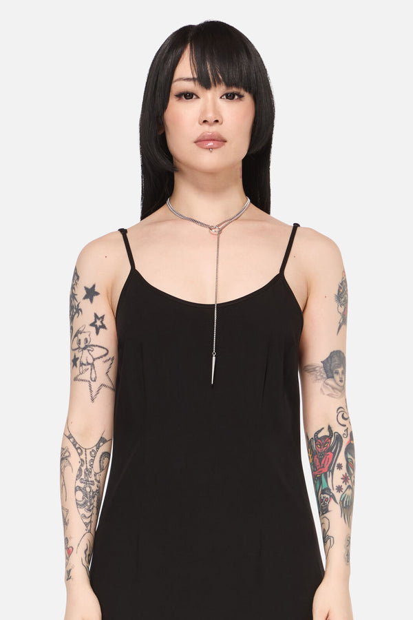 Black Friday - Chain Drop Necklace - silver