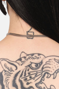 Black Friday - Chain Drop Necklace - silver