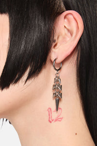 Black Friday - Chainlink SpikeSleeperEarrings - silver