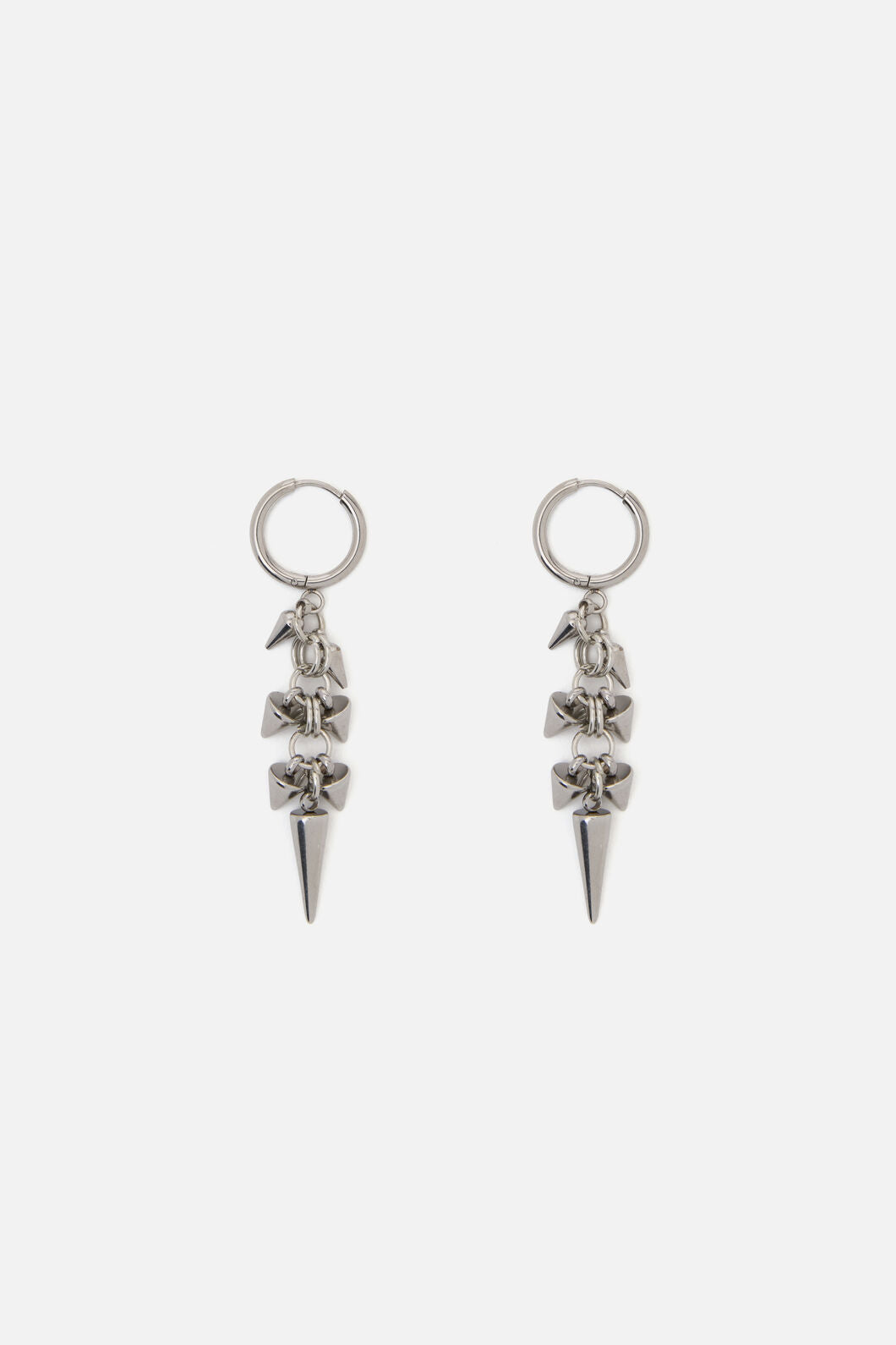 Black Friday - Chainlink SpikeSleeperEarrings - silver