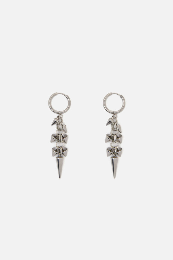 Black Friday - Chainlink SpikeSleeperEarrings - silver