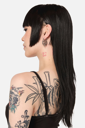 Black Friday - Gothic Statement Earrings - silver