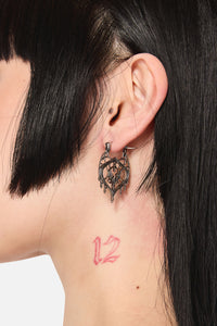 Black Friday - Gothic Statement Earrings - silver