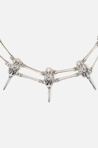 Black Friday - Animal Skull Necklace - silver