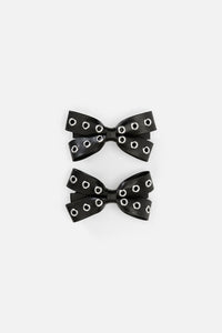 Black Friday - Eyelet Bow Clip - black
