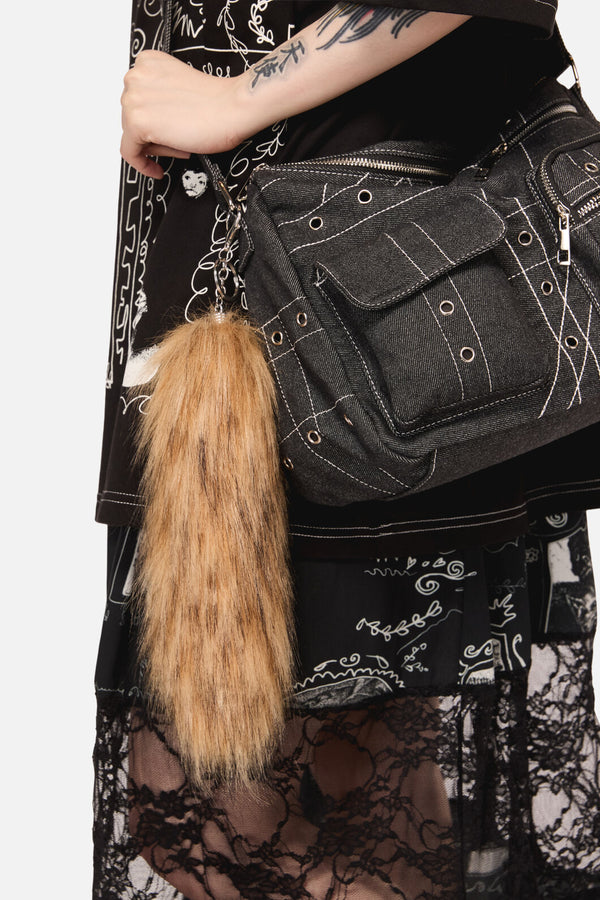 Black Friday - Tan Tail Bag Charm - tan