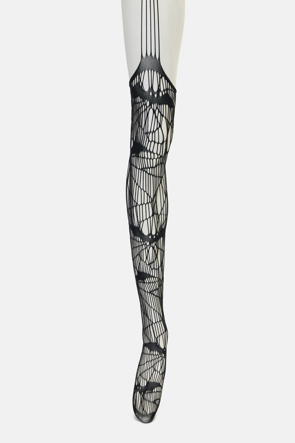 Black Friday - Black ShatteredSuspenderTights - black