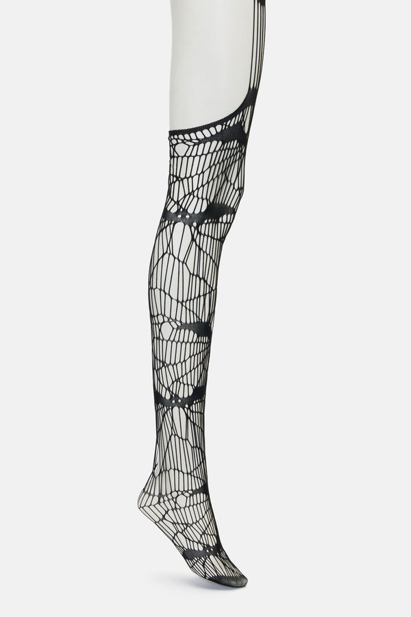 Black Friday - Black ShatteredSuspenderTights - black