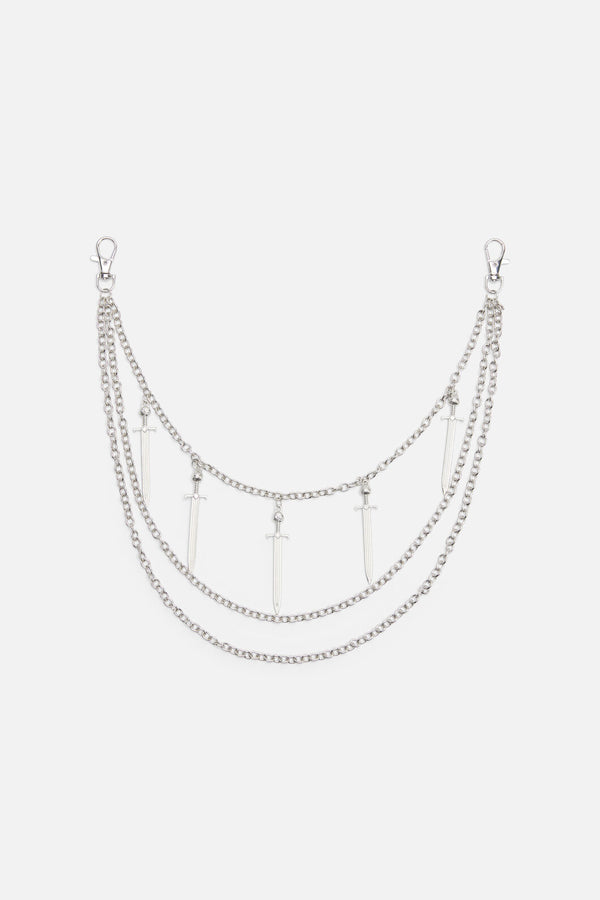 Black Friday - Sword Pant Chain - silver