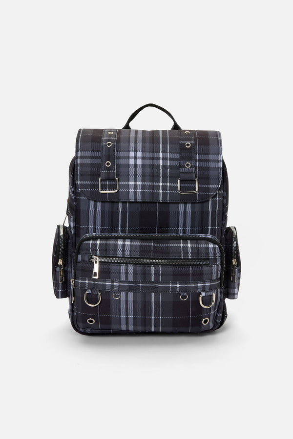 Black Friday - Grey Tartan Backpack - grey