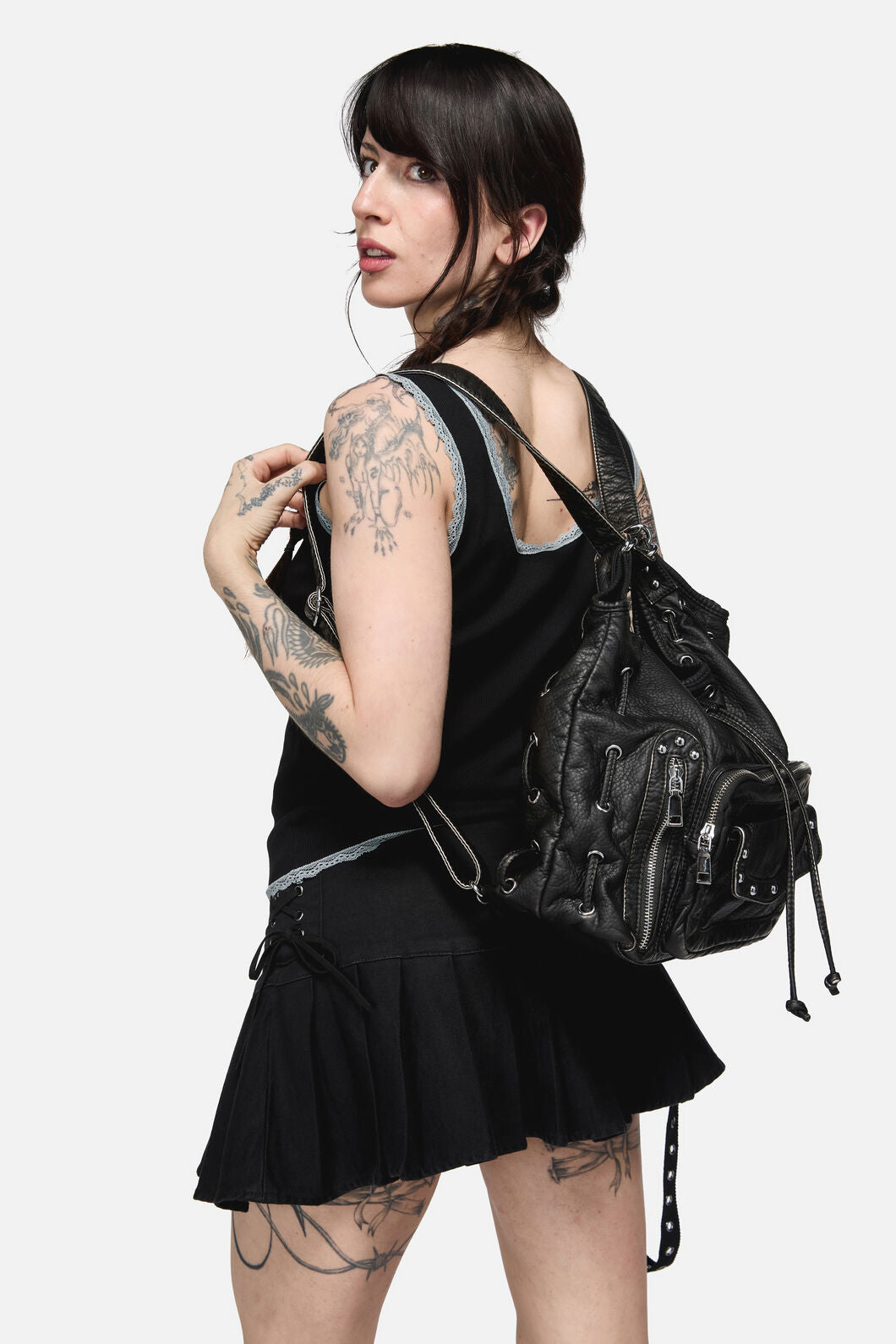 Black Friday - Large Slouch Stud Bag - black