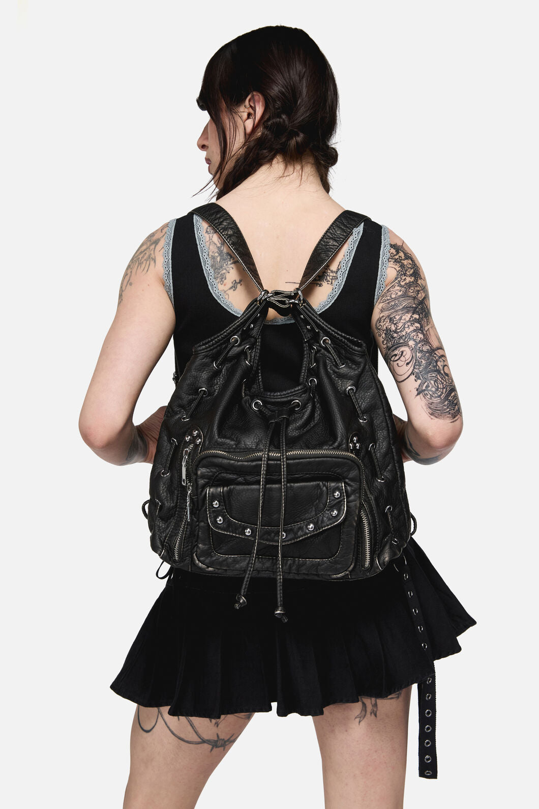 Black Friday - Large Slouch Stud Bag - black
