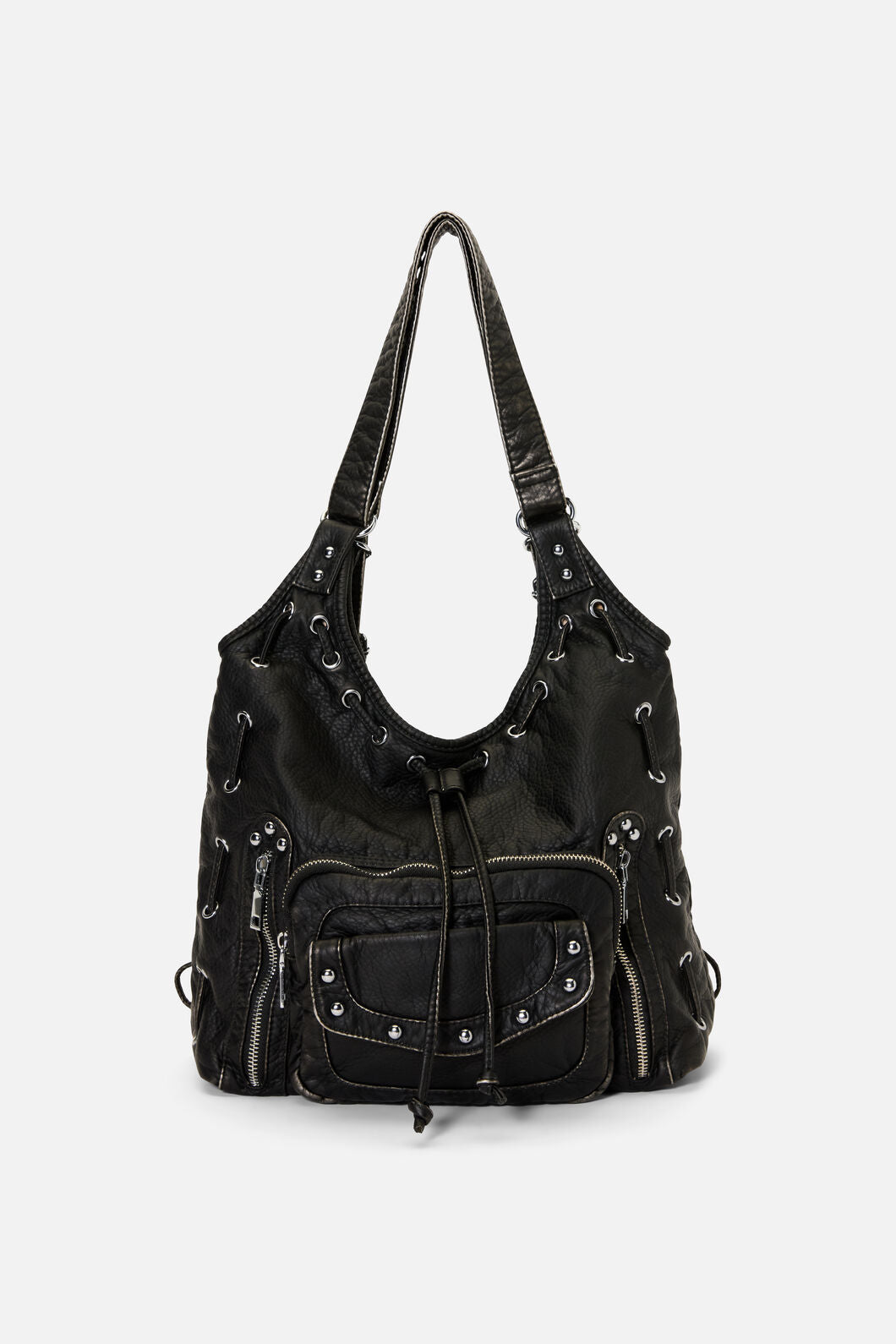 Black Friday - Large Slouch Stud Bag - black
