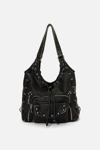 Black Friday - Large Slouch Stud Bag - black