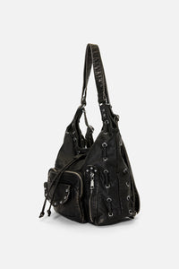 Black Friday - Large Slouch Stud Bag - black