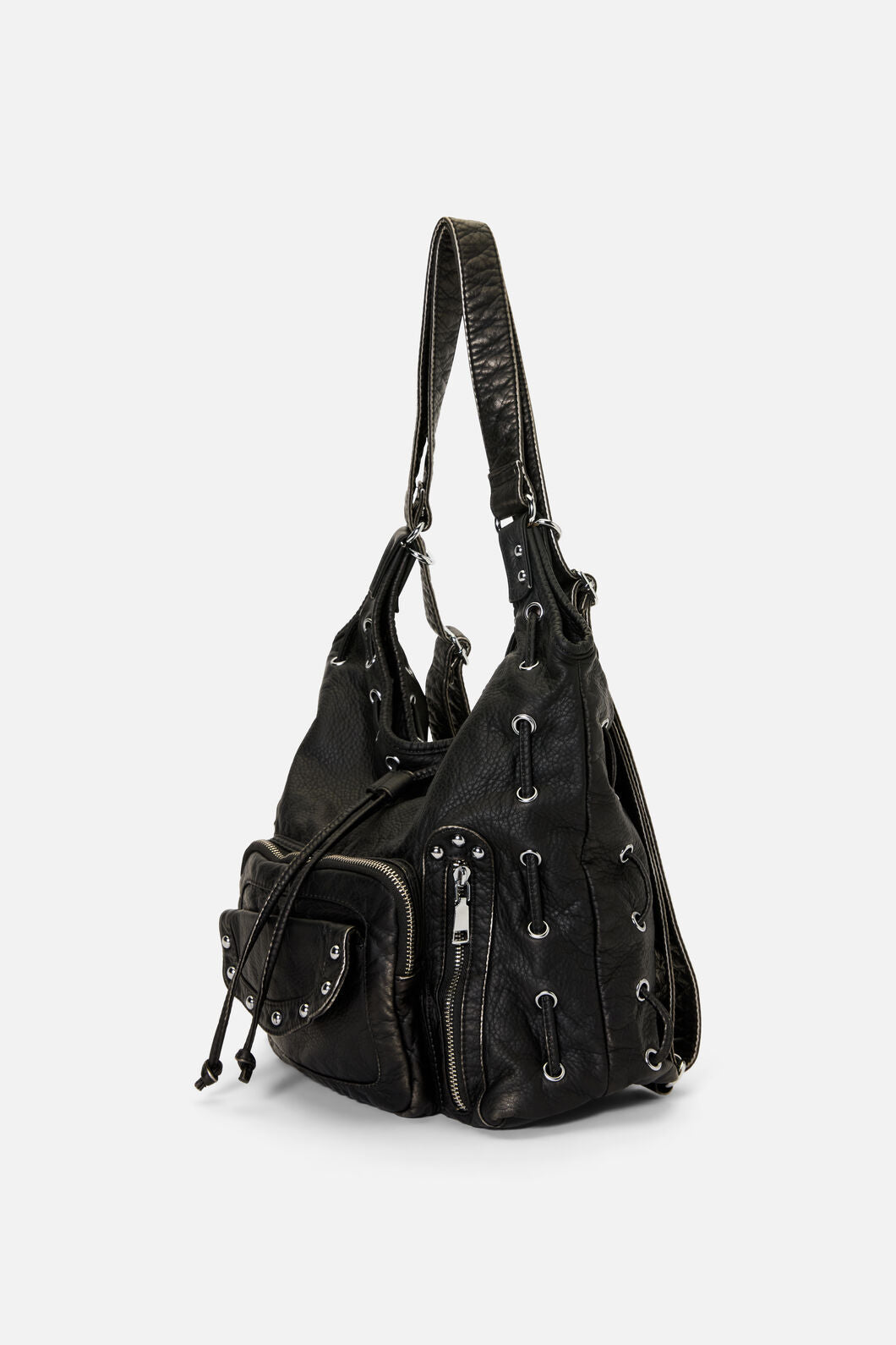 Black Friday - Large Slouch Stud Bag - black