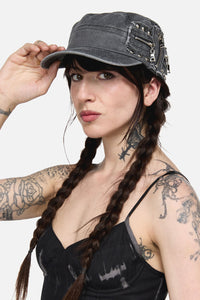 Black Friday - Stud & Zip Cap - dark-grey