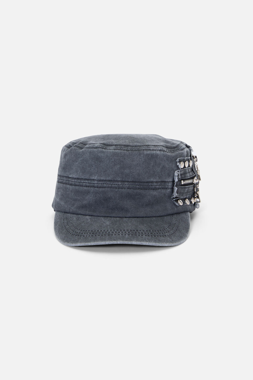 Black Friday - Stud & Zip Cap - dark-grey