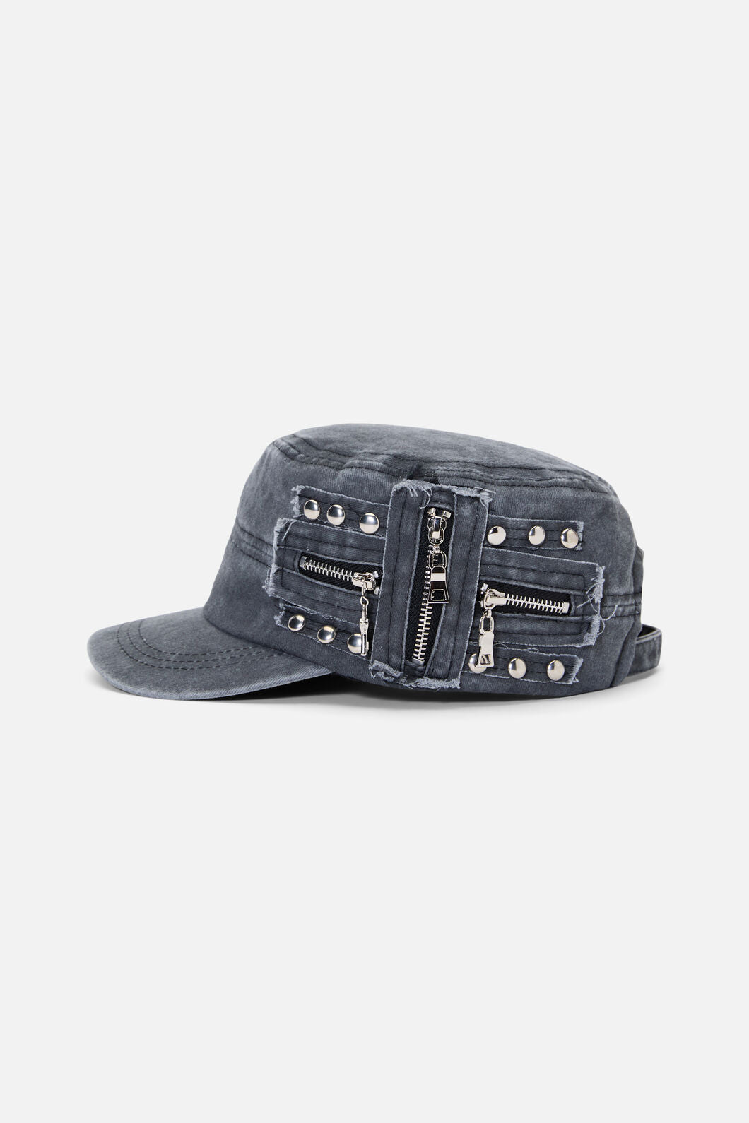 Black Friday - Stud & Zip Cap - dark-grey