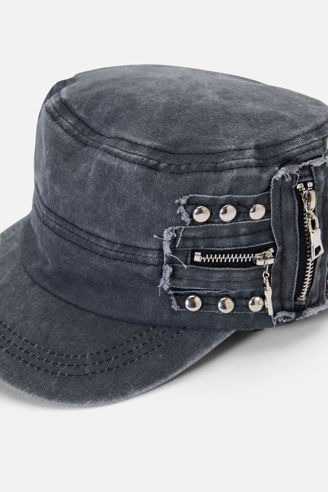 Black Friday - Stud & Zip Cap - dark-grey