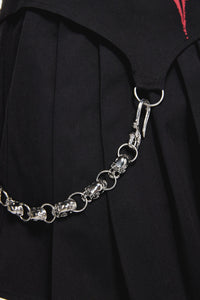 Black Friday - Skull & Ring Pant Chain - silver