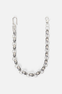 Black Friday - Skull & Ring Pant Chain - silver