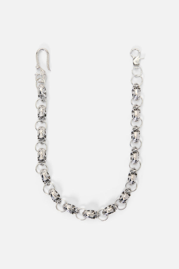 Black Friday - Skull & Ring Pant Chain - silver