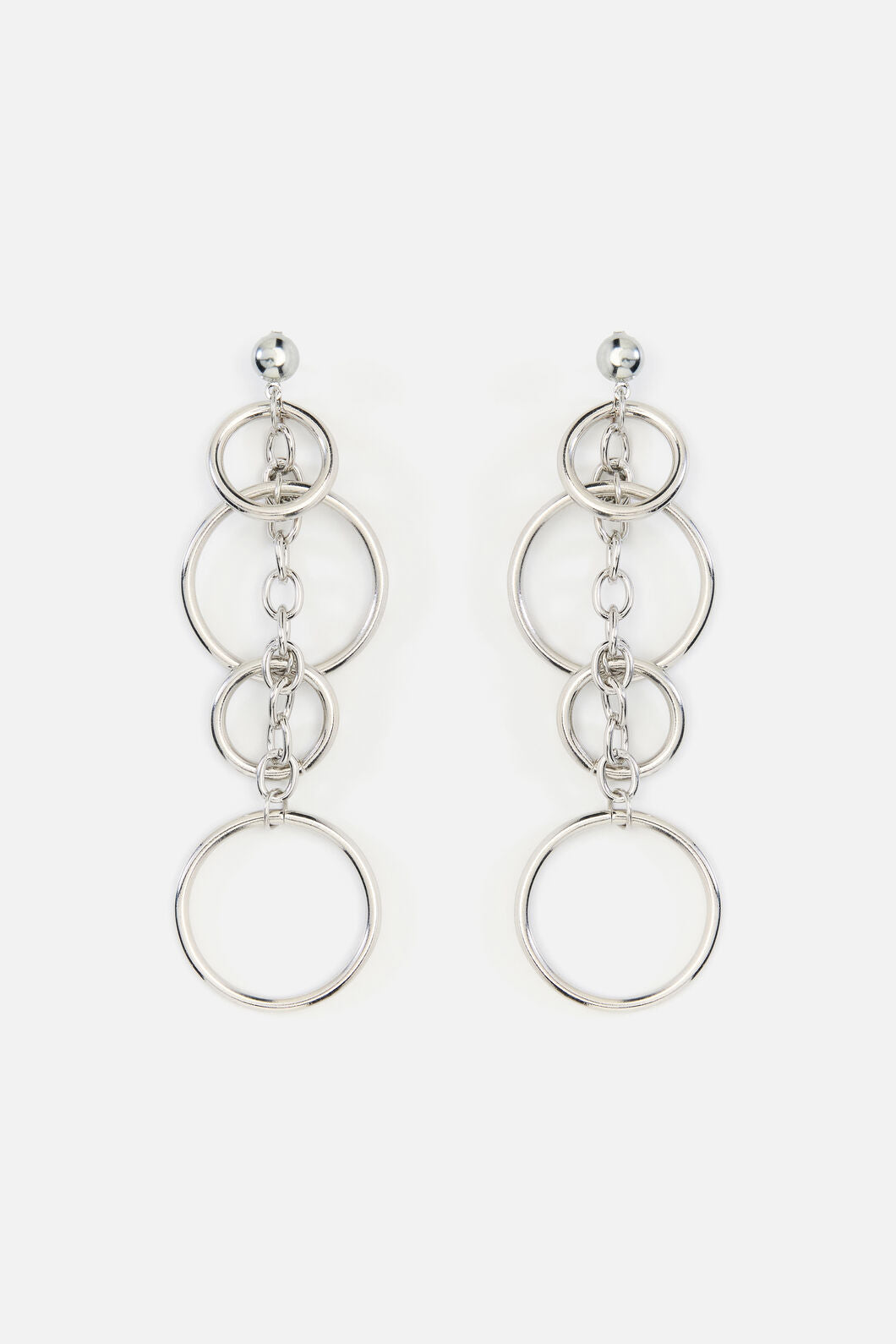 Black Friday - Ring & Chain Statement Earring - silver