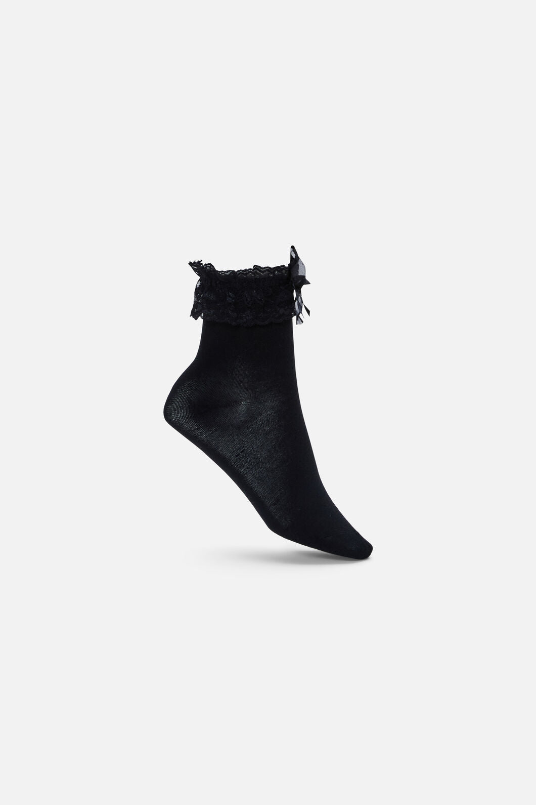 Black Friday - Black Classic Lace Top Socks - black