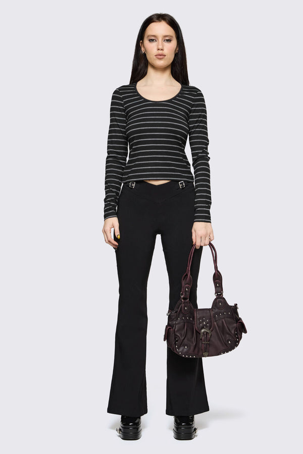 Black Friday - Vintage Buckle & Stud Bag - dark-purple