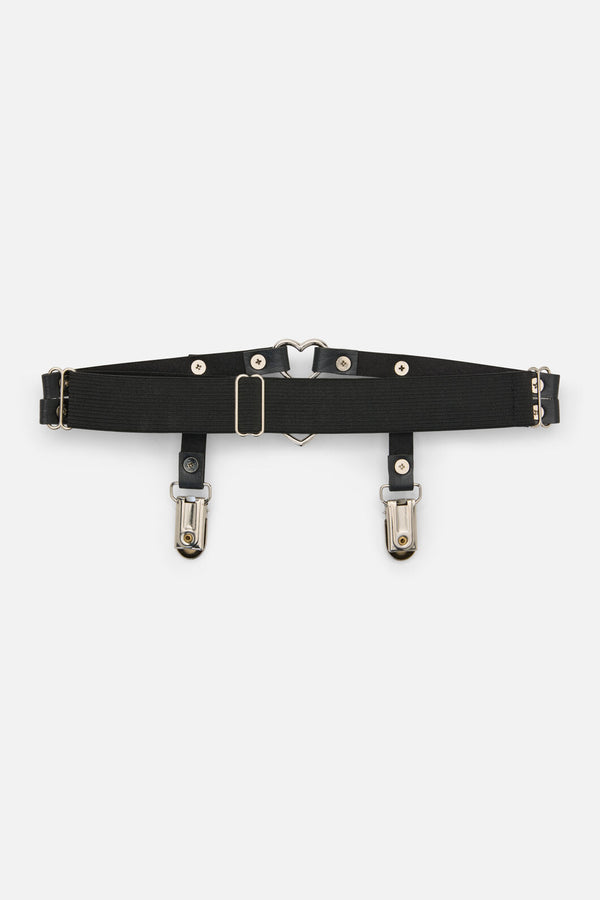 Black Friday - Stud Heart Ring Garter - black