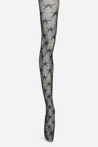 Black Friday - Star Fishnets - black