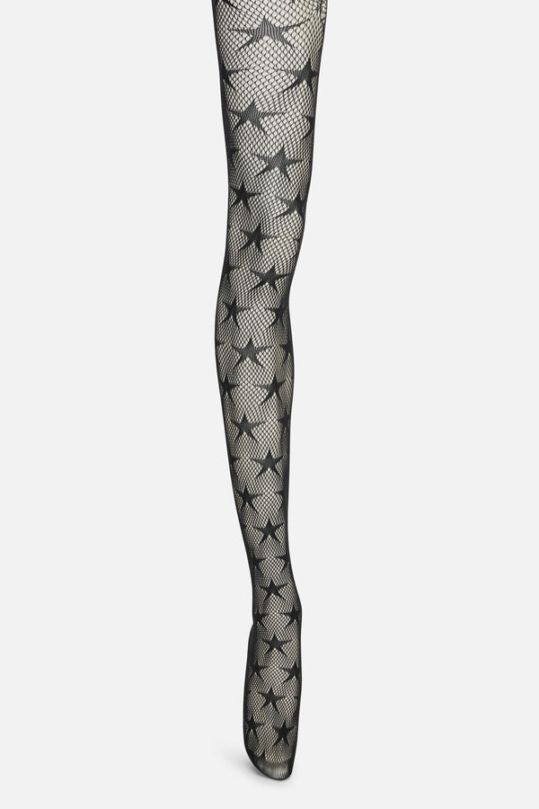 Black Friday - Star Fishnets - black