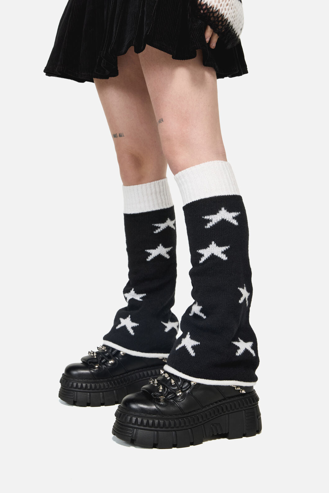 Black Friday - Black Stars Leg Warmers - black