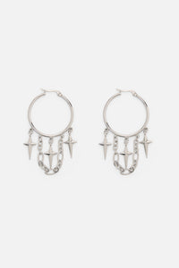 Black Friday - Charming Star Hoops - silver