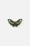 Black Friday - Floral Moth Pin - black