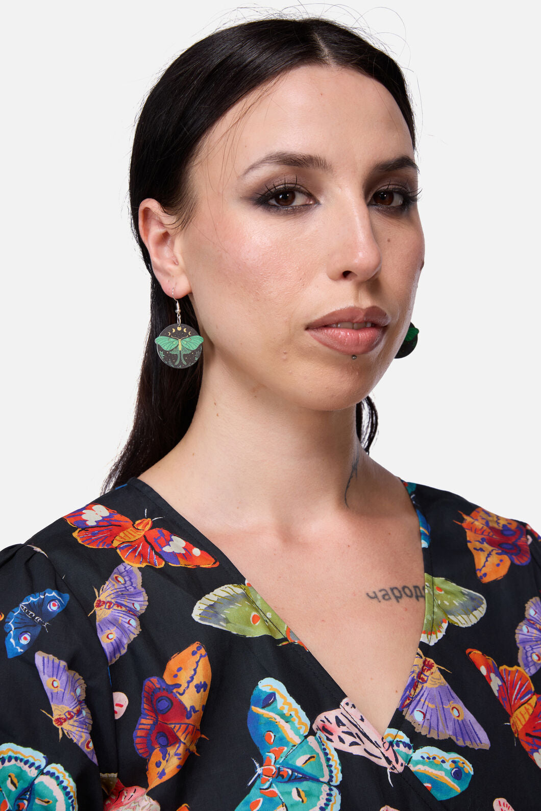 Black Friday - Night Moth Earrings - black