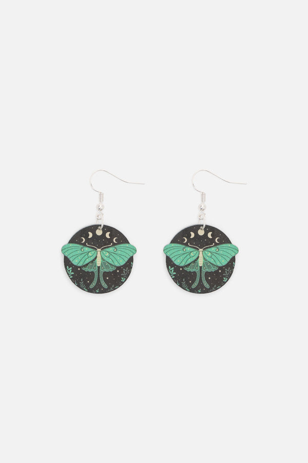 Black Friday - Night Moth Earrings - black