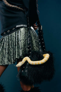 Black Friday - Fluffy Eyelet Bag - black