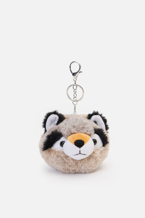 Black Friday - Fluffy Wolf Bag Charm - tan