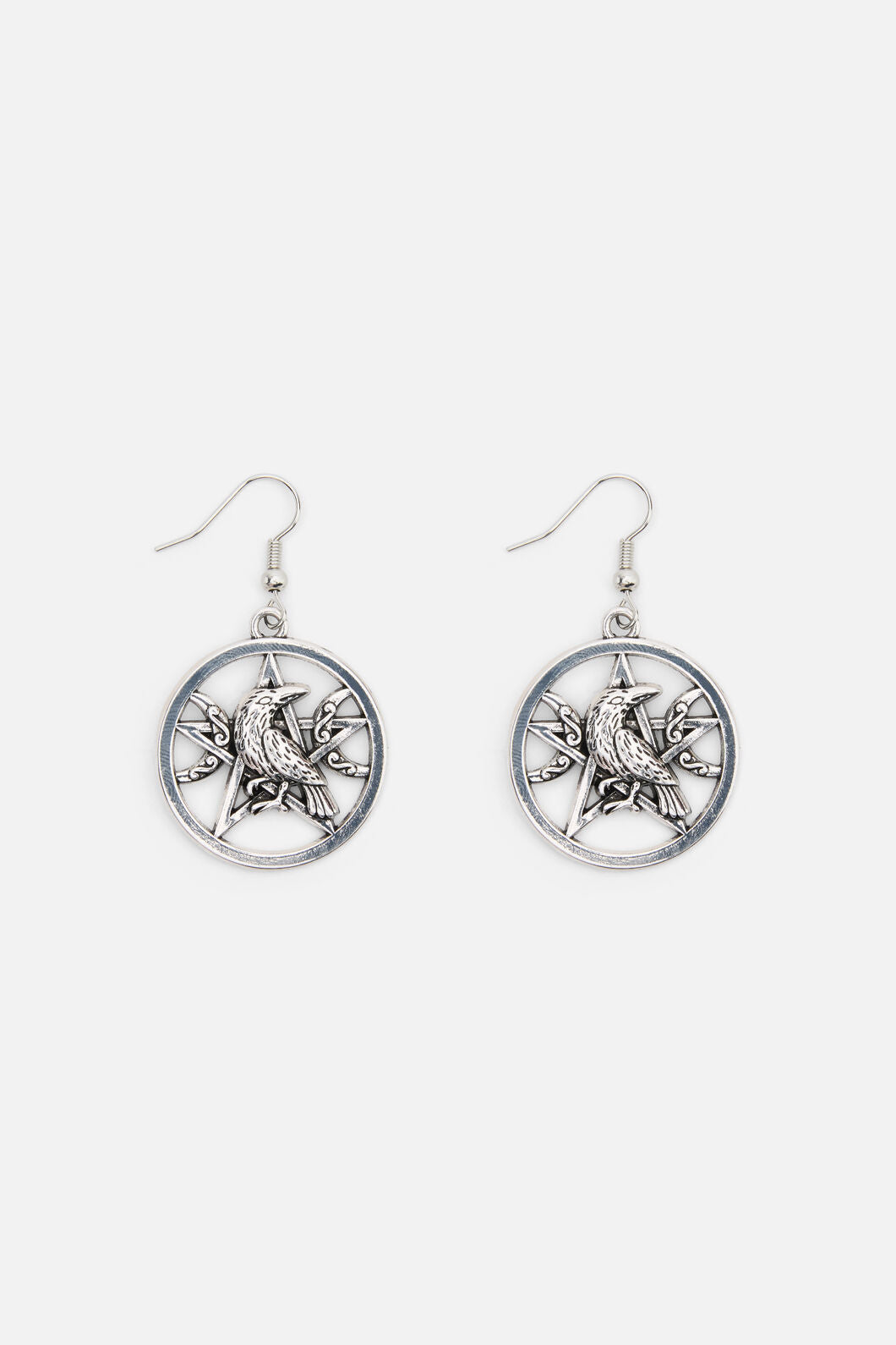 Black Friday - Witches Raven Earrings - silver