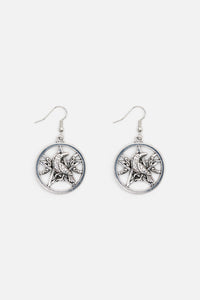 Black Friday - Witches Raven Earrings - silver