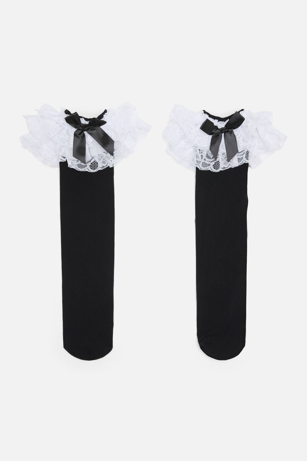 Black Friday - Black Lacey Long Socks - black
