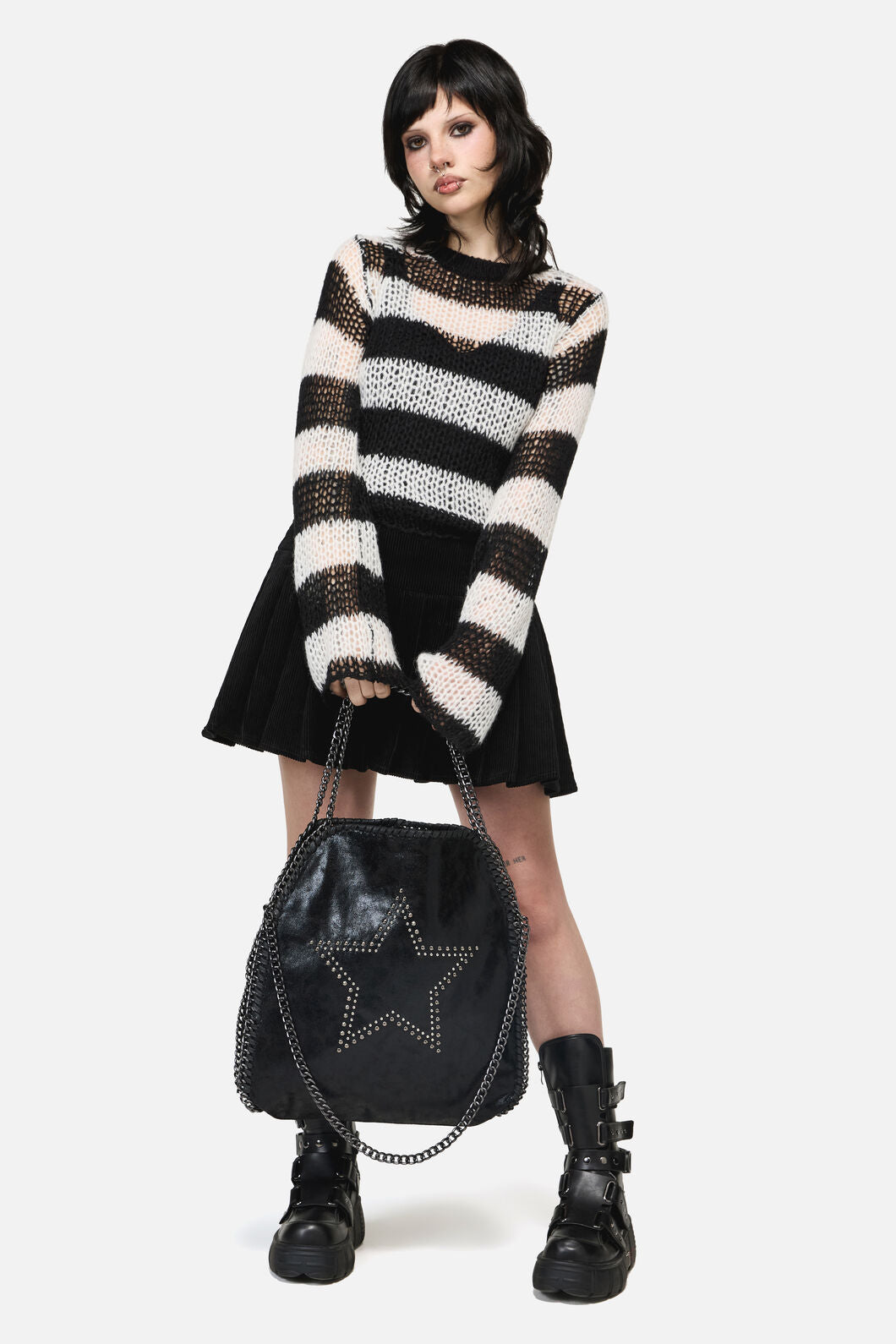 Black Friday - Star & Chain Slouch Bag - black