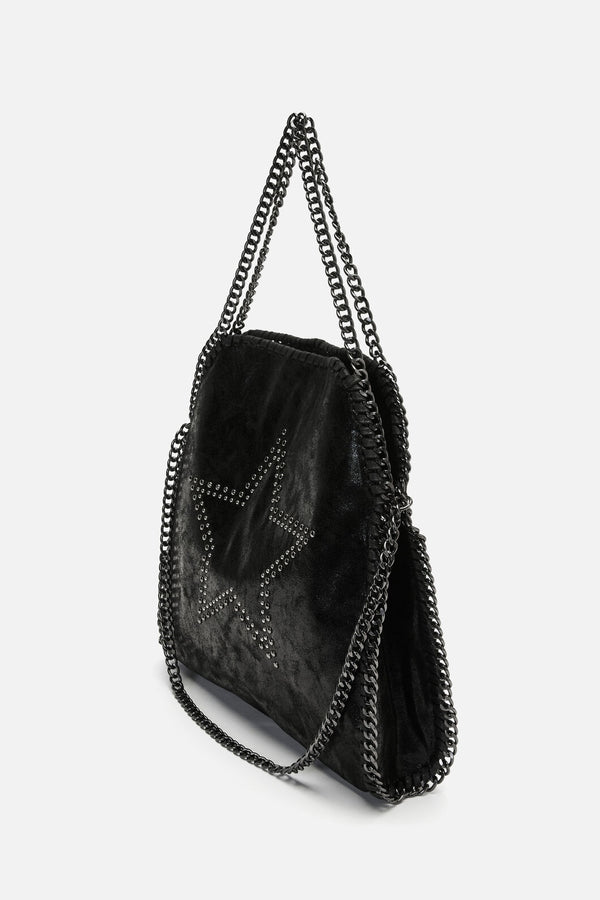 Black Friday - Star & Chain Slouch Bag - black
