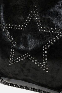 Black Friday - Star & Chain Slouch Bag - black