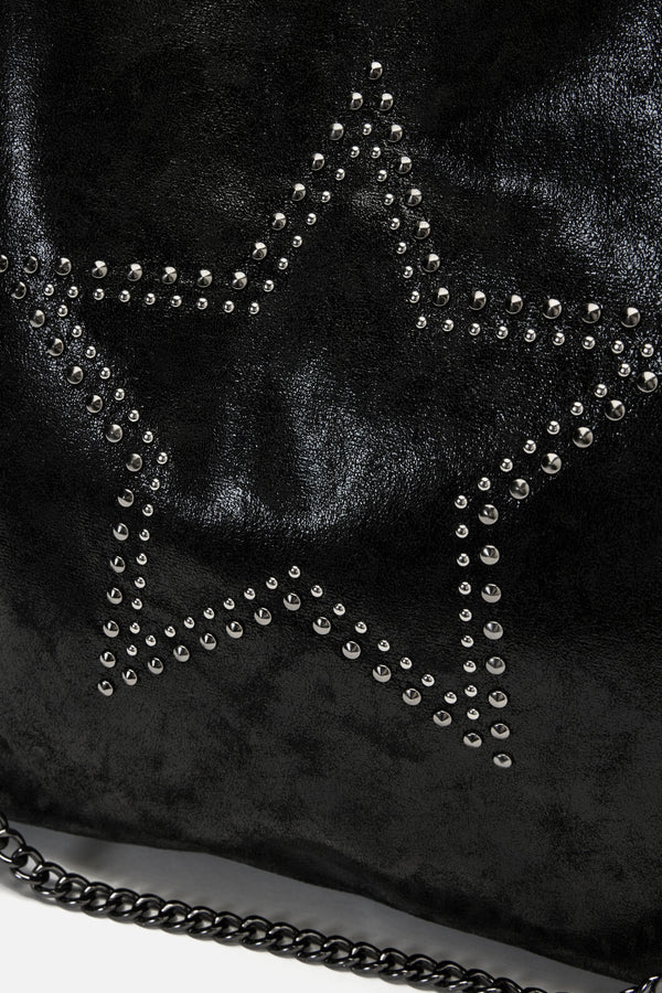 Black Friday - Star & Chain Slouch Bag - black